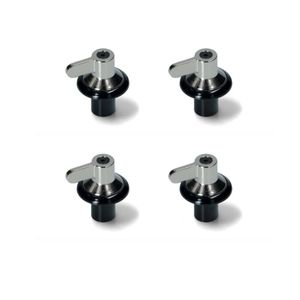 x4 Genuine Gas Cooktop Control Knobs Assembly - Stainless Steel 694975927ASSY, suits Smeg