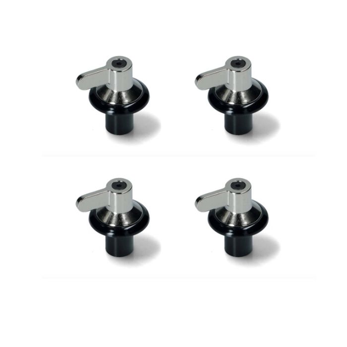 x4 Genuine Gas Cooktop Control Knobs Assembly - Stainless Steel 694975927ASSY, suits Smeg