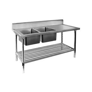 DSB7-1500L/A Double Left Sink Bench with Pot Undershelf