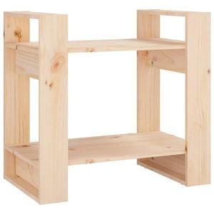 vidaXL Solid Wood Pine Book Cabinet/Room Divider Bookcase Shelf Rack Storage