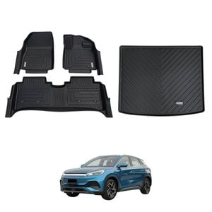 AUSGO Floor Mats & Boot Liner Set for BYD ATTO 3 2022-Onwards Car Floor Liners Cargo Mat