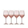 4pc Ladelle Panama Wine Glasses Stemware Set Reusable Glassware Coral