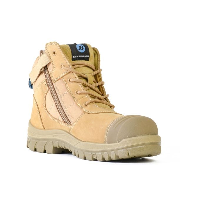 Bata Size 9 Wheat Zippy Safety Boot