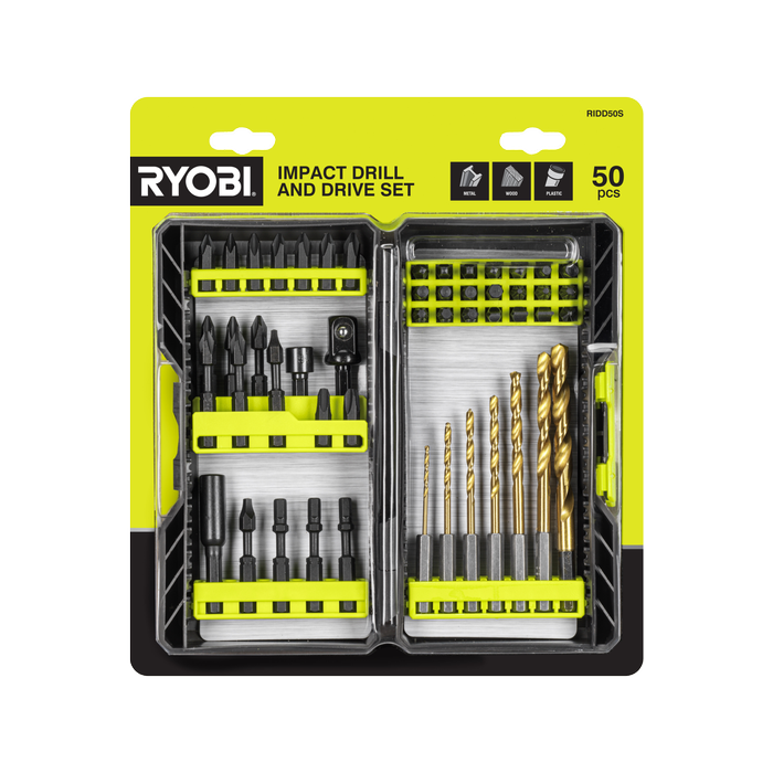 Ryobi 50 Piece Impact Drill And Drive Set