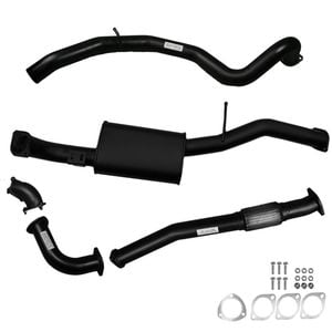 Ignite Exhausts Turbo Back For Nissan Gu Patrol 2.8l Td Wagon 3" Turbo Back Muffler Black Aluminised Steel