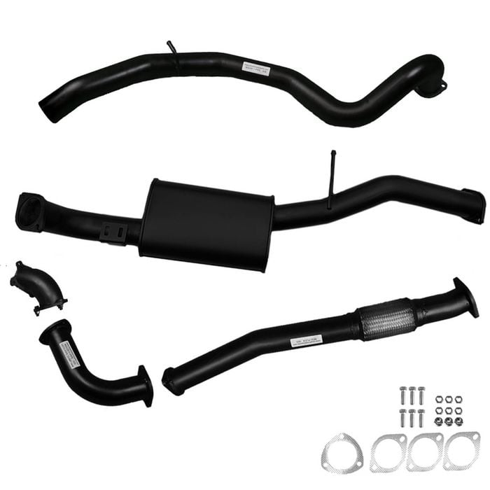 Ignite Exhausts Turbo Back For Nissan Gu Patrol 2.8l Td Wagon 3" Turbo Back Muffler Black Aluminised Steel