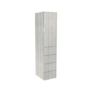 Lugna 2048 x 450 x 580mm Mist 3 Shelf 4 Drawers Right Hinged Door Storage Cabinet