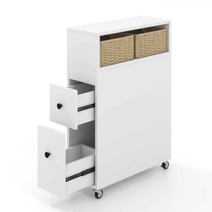 Costway Mobile Storage Cabinet W/2 Drawers