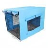 Yes4pets 30' Portable Foldable Dog Cat Rabbit Collapsible Crate Pet Cage With Blue Cover Mat