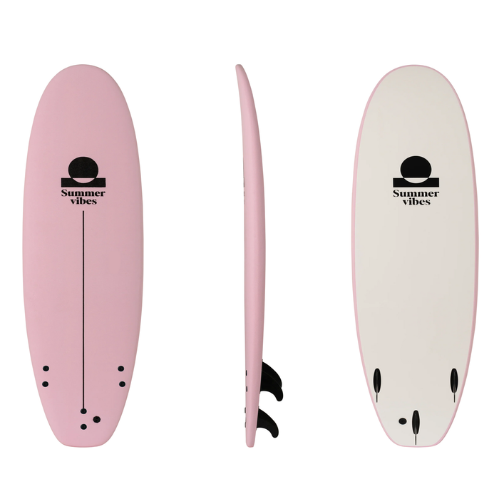 Summer vibes Wider Rider Softboard 6'0" / 75L - Pink White