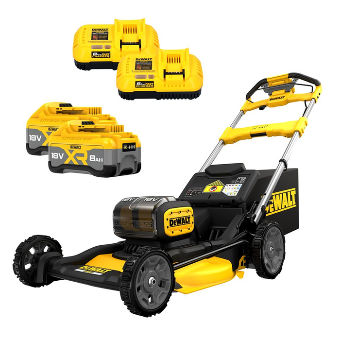 DeWALT 2 x 18V XR 21" Self-Propelled Mower - 8.0Ah Kit DCMWSP156W2-XE
