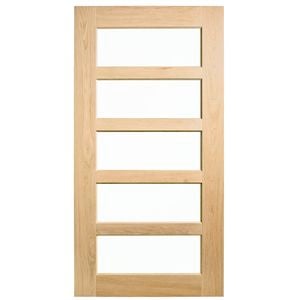 Corinthian 2040 x 1200 x 40mm Entrance Door Blonde Oak Translucent Glass AWOWS5G