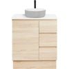 CIBO 750mm Coast Veneer Nordic Full Height Bathroom Vanity with Light Grey / White Countertop Basin