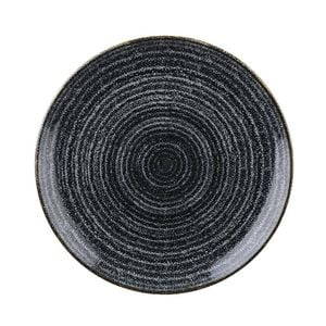 Churchill Coupe Plate Studio Prints Homespun Charcoal Black 260mm Pack Of 12