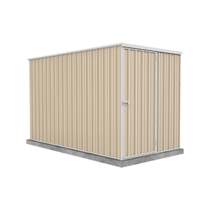 Absco Sheds 1.52 x 3.00 x 1.80m Classic Cream Basic Single Door Garden Shed
