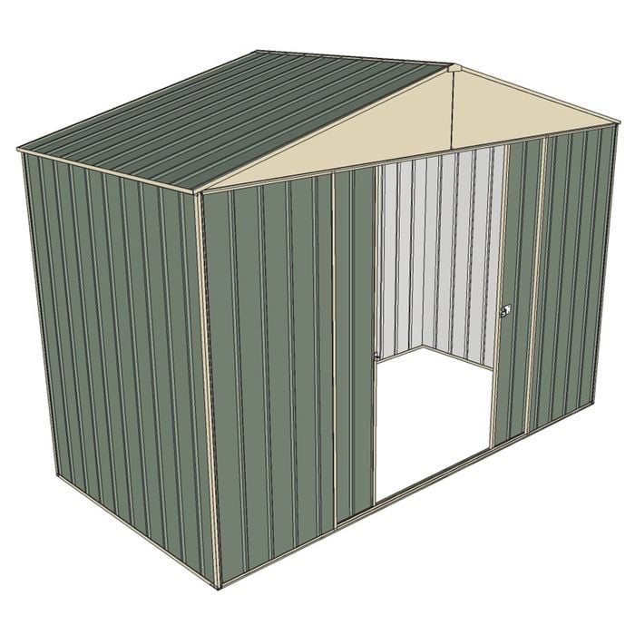 Build-a-Shed 3.0 x 1.5 x 2.3m Double Sliding Door Shed - Green