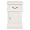 Centrum Furniture Tasmania 1 Door 1 Drawer Bedside Table - Right - White