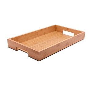 Essen Bamboo Rectangle Tray 50x30x6 Serving Natural Finish Serveware Beige