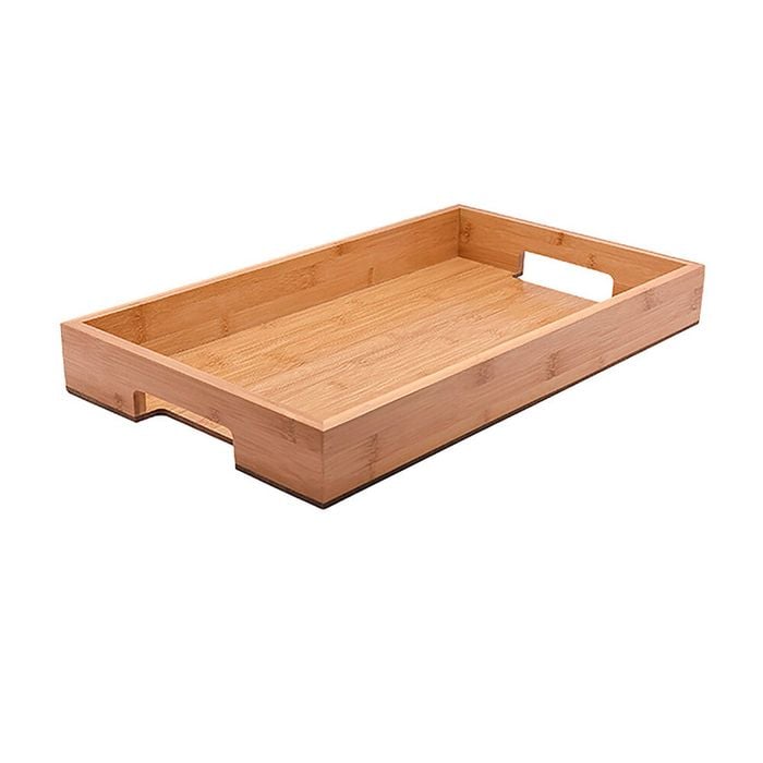 Essen Bamboo Rectangle Tray 50x30x6 Serving Natural Finish Serveware Beige