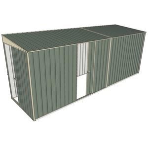 Build-a-Shed 1.5 x 5.2 x 2m Sliding Door Tunnel Shed With Sliding Side Door - Green