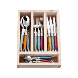 Laguiole Jean Neron 24pc. Cutlery Set - Mixed Colour