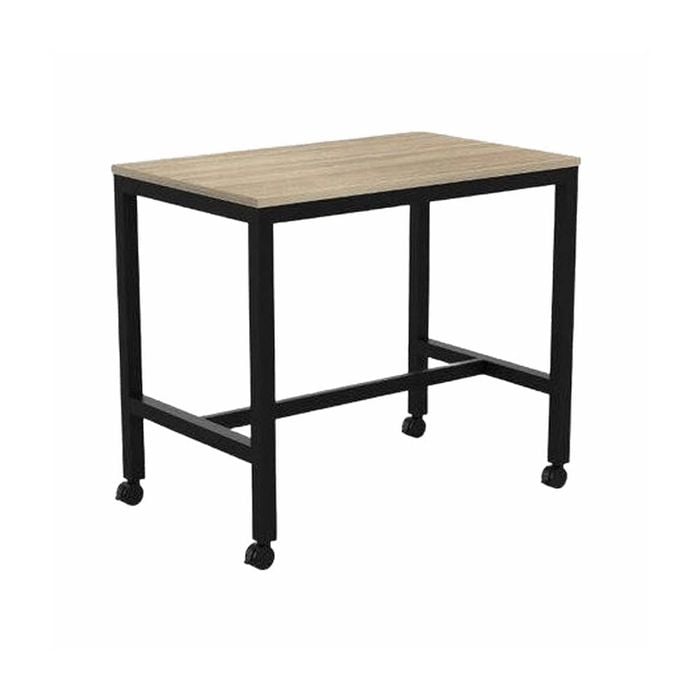 Olg Axis Bar Leaner Black Frame New Oak Ravine Top L1800mm X W750mm