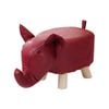 SOGA Red Children's Bench – Elephant Character Round