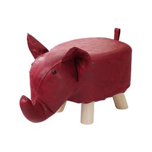 SOGA Red Children's Bench – Elephant Character Round