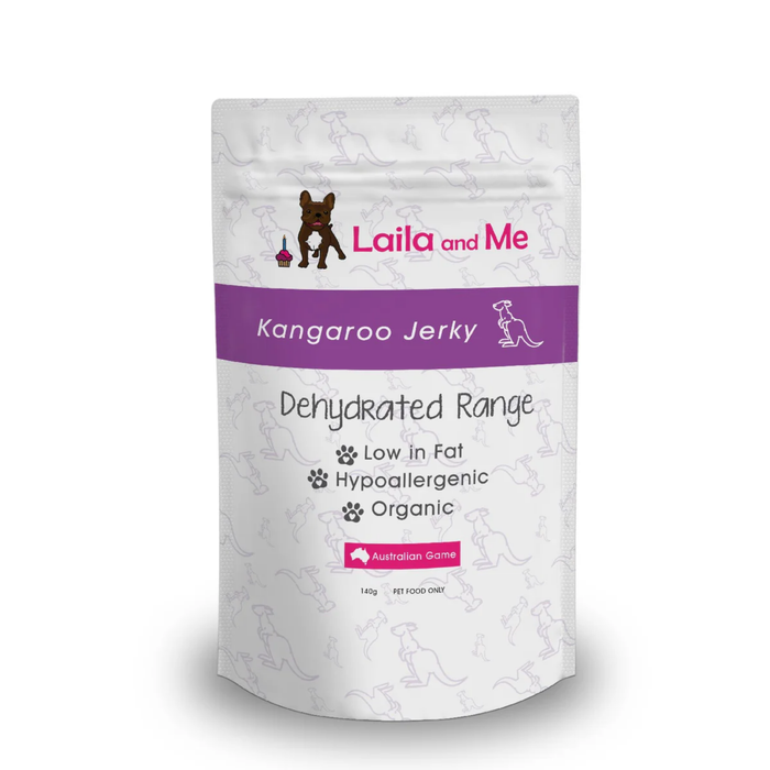 Laila & Me Australian Dehydrated Kangaroo Jerky Dog Treat - 140g