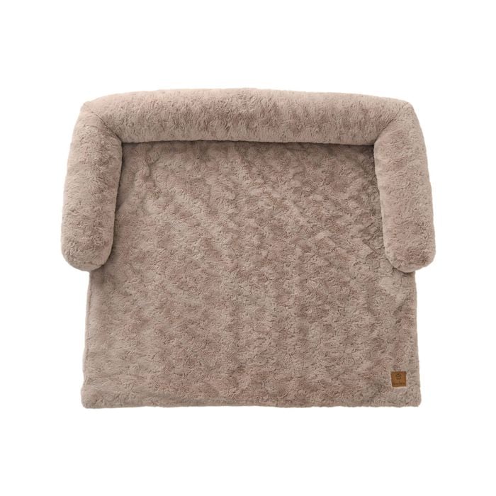 Charlie's Vip Lush Faux Fur Bolster Sofa Protector Calming Dog Bed Natural Xx-large