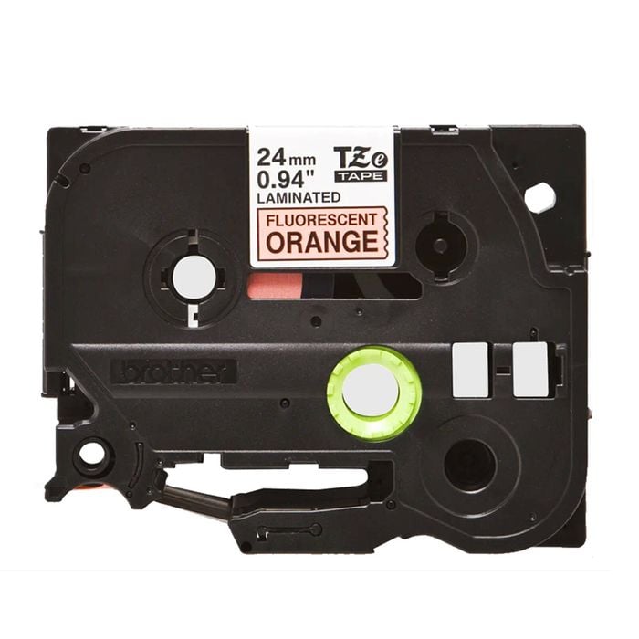 Brother 24mm Fluoro Orange TZ Tape Dispenser