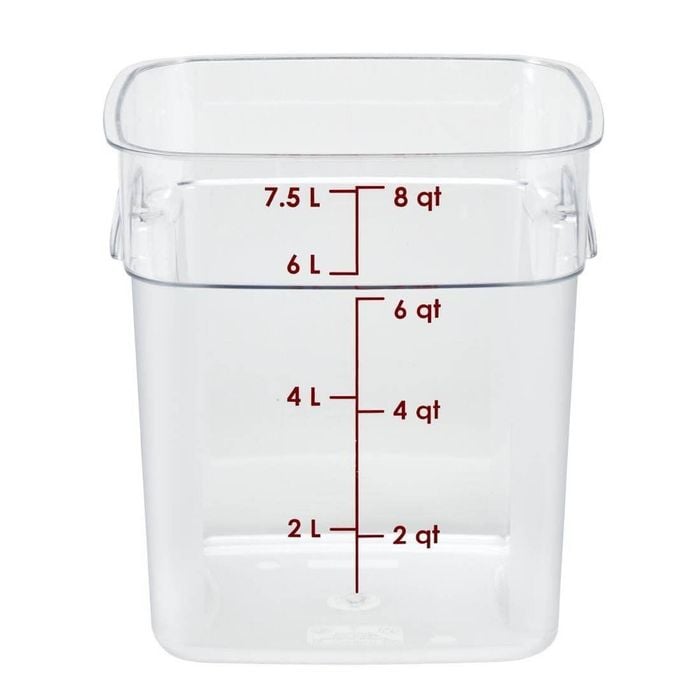 Cambro Square Container Fresh Pro Polycarbonate Clear 7.6ltr Food Storage Commercial Kitchen