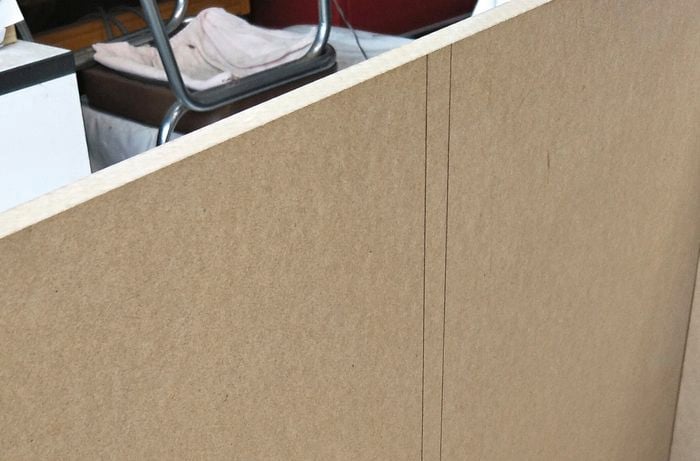 Divider marks on inside of cabinet’s sides.