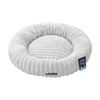 Paws And Claws Ribbed Chinchilla Round Pet Cat Dog Bed 60x60x15cm Grey
