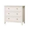 Oikiture 3 Chest Of Drawers Dresser Metal Handle Bedroom Storage White