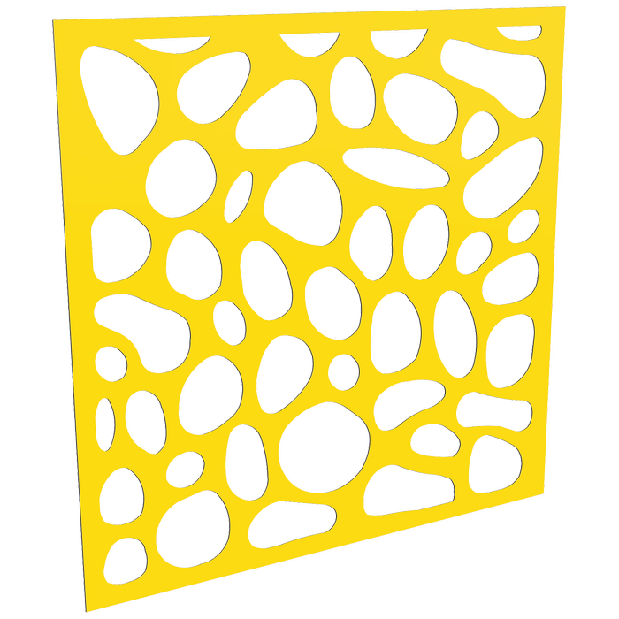 ProtectorAl 300-1200mm x 300-1200mm Light Yellow/Gloss White Riverstone Unframed Composite Deco Panel
