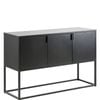 NEWTON 120cm 3 Doors Sideboard Modern Furniture - Black
