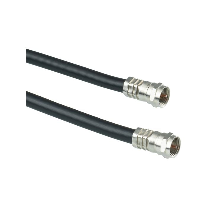 Click Black F-Connector Coaxial TV Lead - 5m