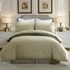 CottonMore 100% Cotton Plain Taupe Quilt Cover Set - King