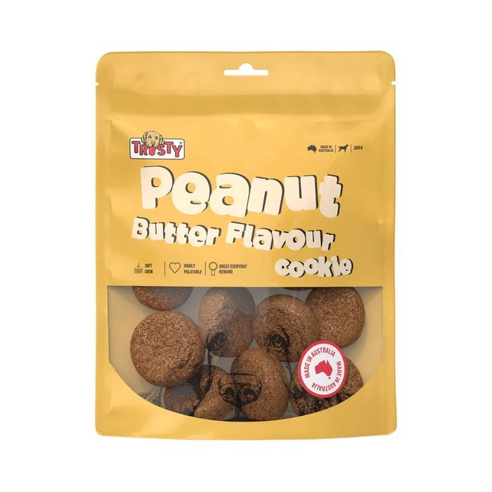 Trusty 300g Cookies With Peanut Butter Flavour Dog Treats