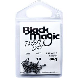 Black Magic Spiral Trout Fishing Snap Clip 1 (8kg Breaking Strength)
