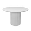 El Nino Flute 120m Round Dining Table White