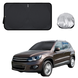 Front Windscreen Sun Shade for VolksWagen Tiguan 2008 - 2016 - Standard 150 x 85 cm - Black