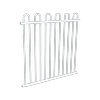 ProtectorAl 350 - 1200 x 1200mm Pearl White Aluminium Loop Top Pool Fence Panel