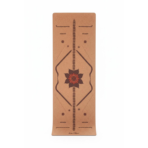 Zenvibes Comfort Cork Yoga Mat 5mm - Align & Bloom (New Pebble Cork Texture)