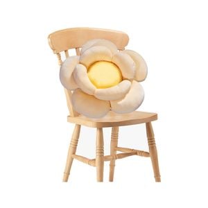 SOGA Beige Double Flower Shape Cushion