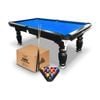 Classic 7ft Slate Pool/Billiards Table/Ball Set Black/Blue Felt