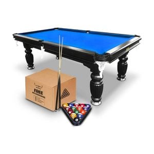 Classic 7ft Slate Pool/Billiards Table/Ball Set Black/Blue Felt
