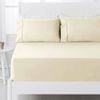 Hotel Living 250TC Polyester Cotton Fitted Sheet Set Double Butter