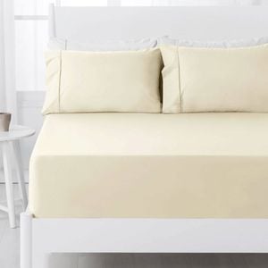 Hotel Living 250TC Polyester Cotton Fitted Sheet Set Double Butter